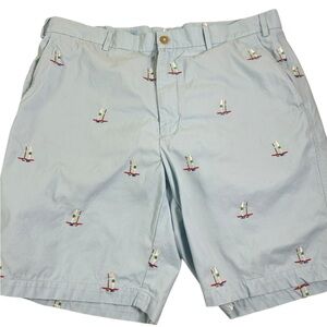 J.MCLAUGHLIN Chino Shorts Light Blue‎ Embroidered SUP Paddle Board Men 38